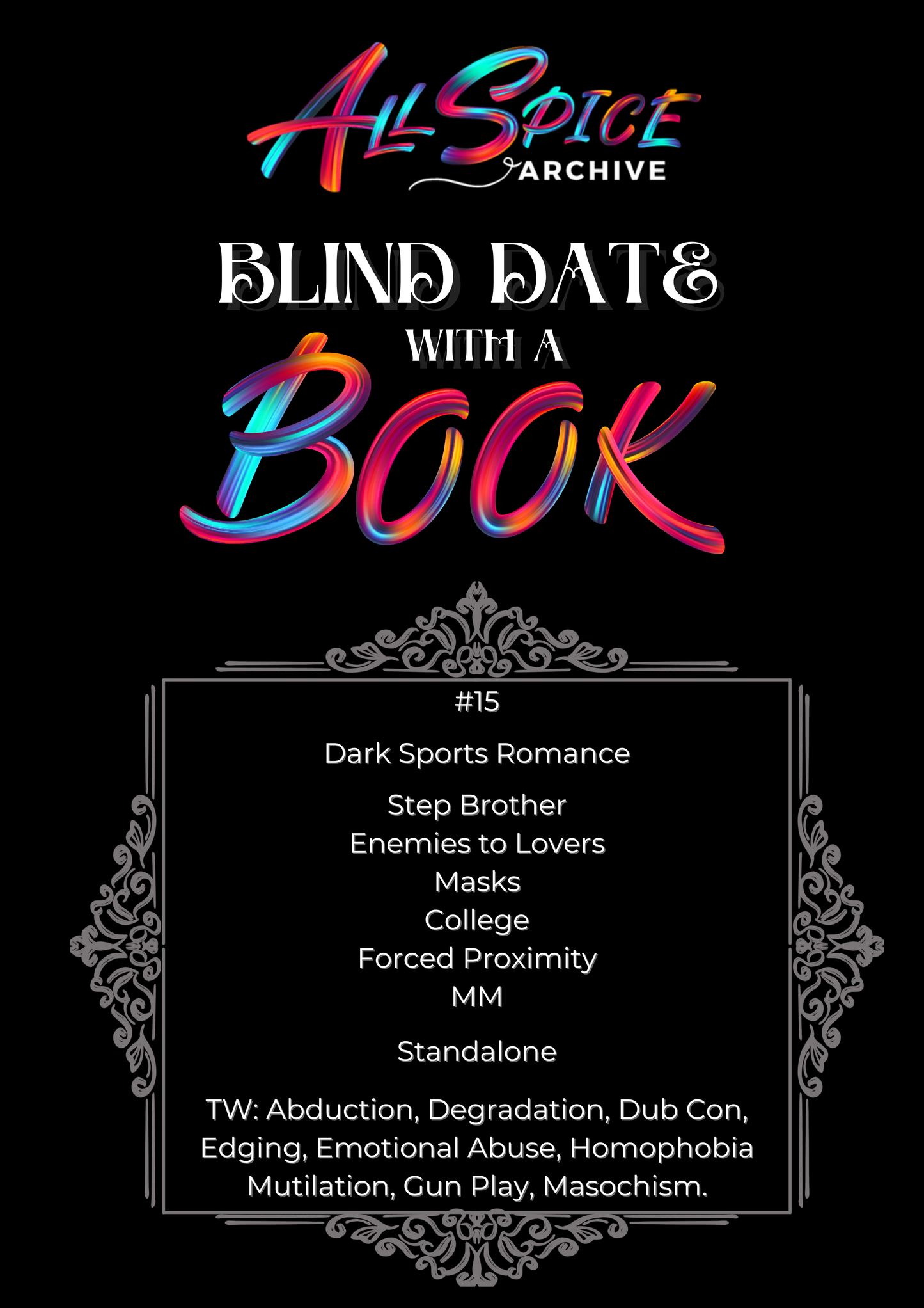Dark MM Sports Romance #15 | Blind Date with a Book