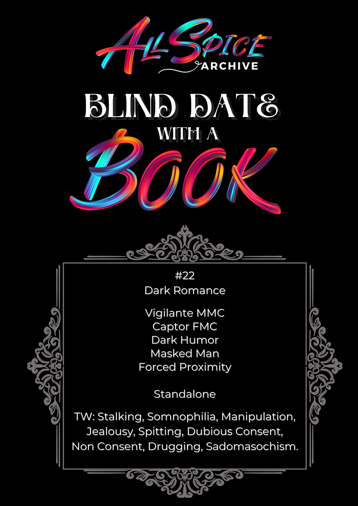 Dark Romance #22| Blind Date with a Book