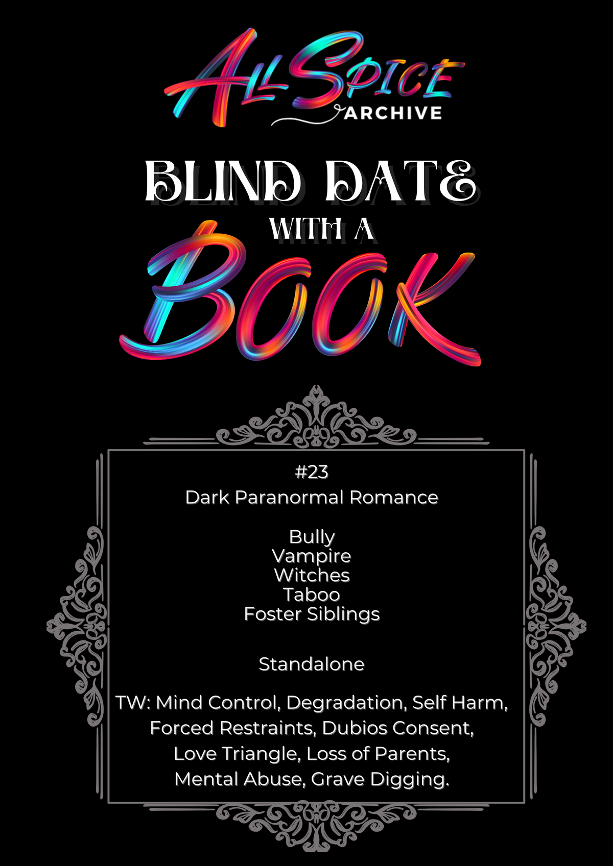 Dark Romance #23| Blind Date with a Book
