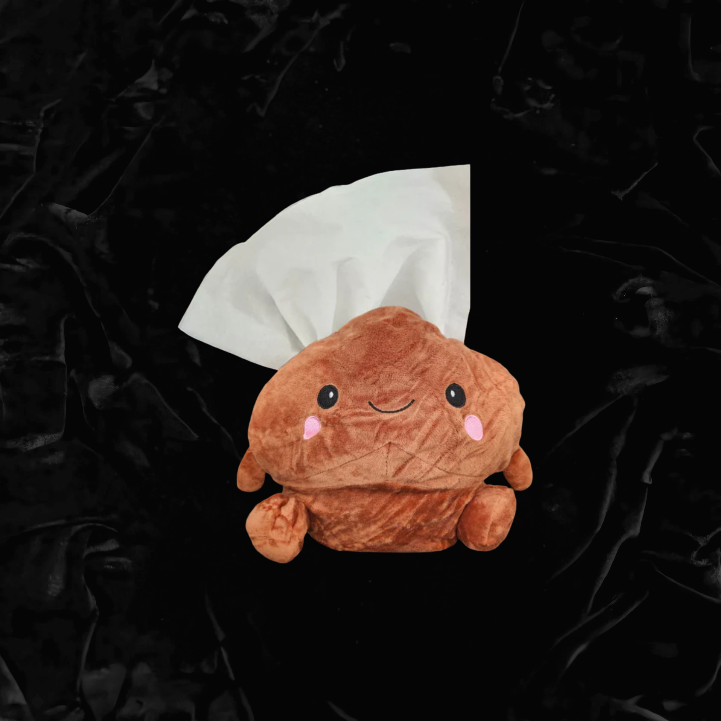 Plush Happy Penis Tissue Holder | Brown & Cream